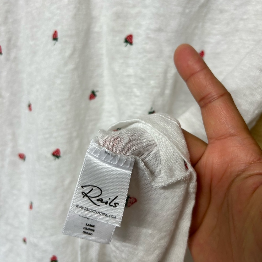 Rails Cara Strawberry-Print Tee - image 7